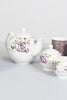 Newgrange White Thistle Bone China Tea Set 7 Piece life style picture of the teapot