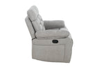 Wilbur 2 Seater Sofa Recliner Grey side view picture