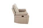 Wilbur 2 Seater Sofa Recliner Latte side view picture