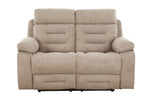Wilbur 2 Seater Sofa Recliner Latte front view picture