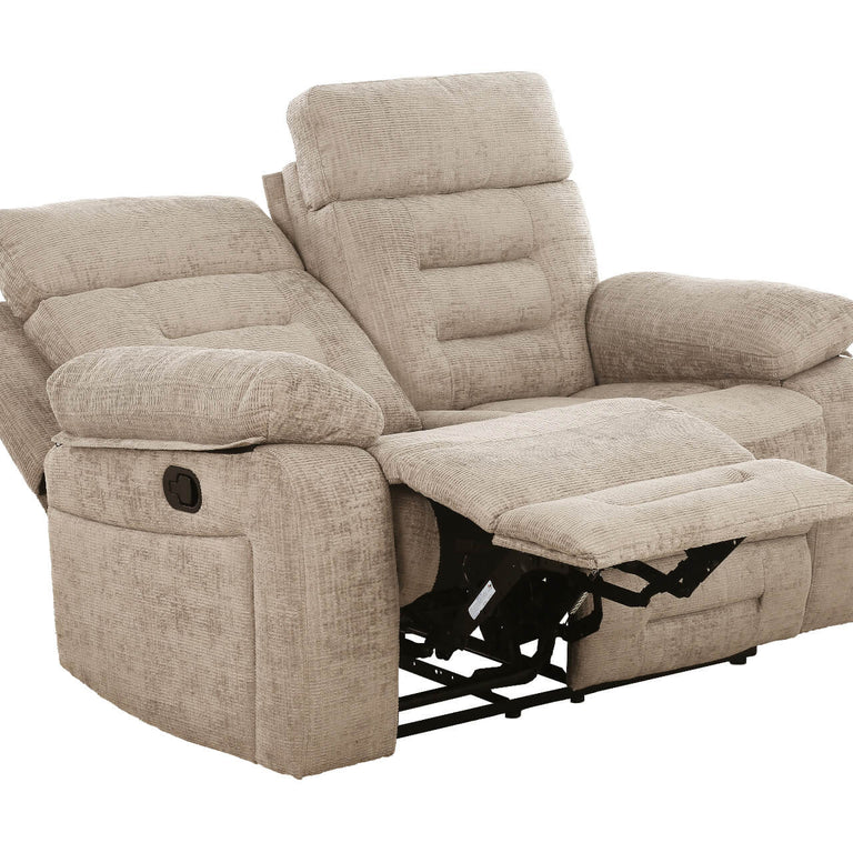 Wilbur 2 Seater Sofa Recliner Latte