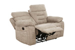 Wilbur 2 Seater Sofa Recliner Latte picture with reclined seat