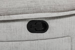 Wilbur 3 Seater Sofa Recliner Grey close view picture of the reclining handle