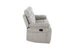 Wilbur 3 Seater Sofa Recliner Grey side view picture