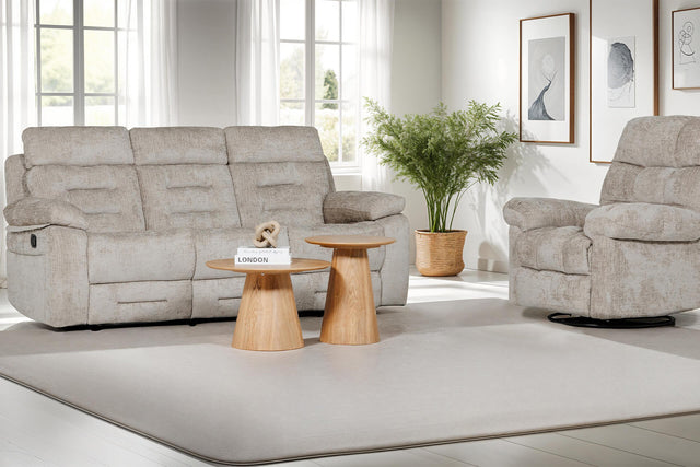 Wilbur 3 Seater Sofa Recliner Latte