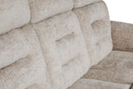 Wilbur 3 Seater Sofa Recliner Latte close view picture of the sofa upholstery