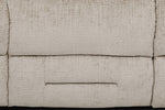 Wilbur 3 Seater Sofa Recliner Latte close view picture of the sofa stitching