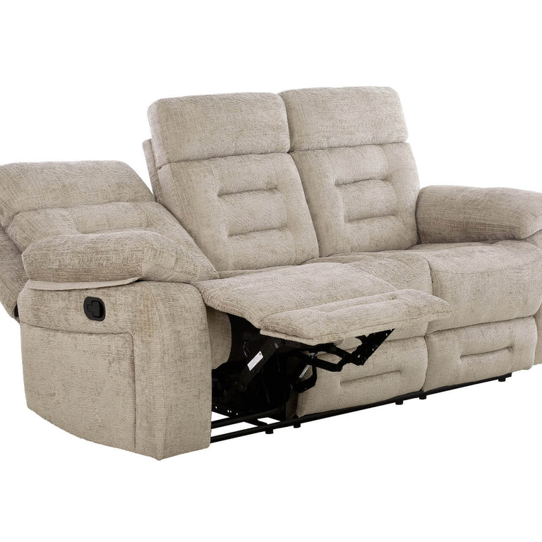 Wilbur 3 Seater Sofa Recliner Latte