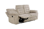 Wilbur 3 Seater Sofa Recliner Latte picture with reclined seat