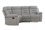 Wilbur Corner Sofa Recliner Grey front view picture