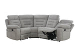 Wilbur Corner Sofa Recliner Grey picture with reclined seat