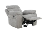 Wilbur Recliner Armchair Grey picture with reclined seat