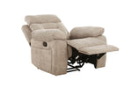 Wilbur Recliner Armchair Latte picture with reclined seat