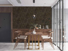 Wild Flowers Beige Jungle Wallpaper in a decorated interior