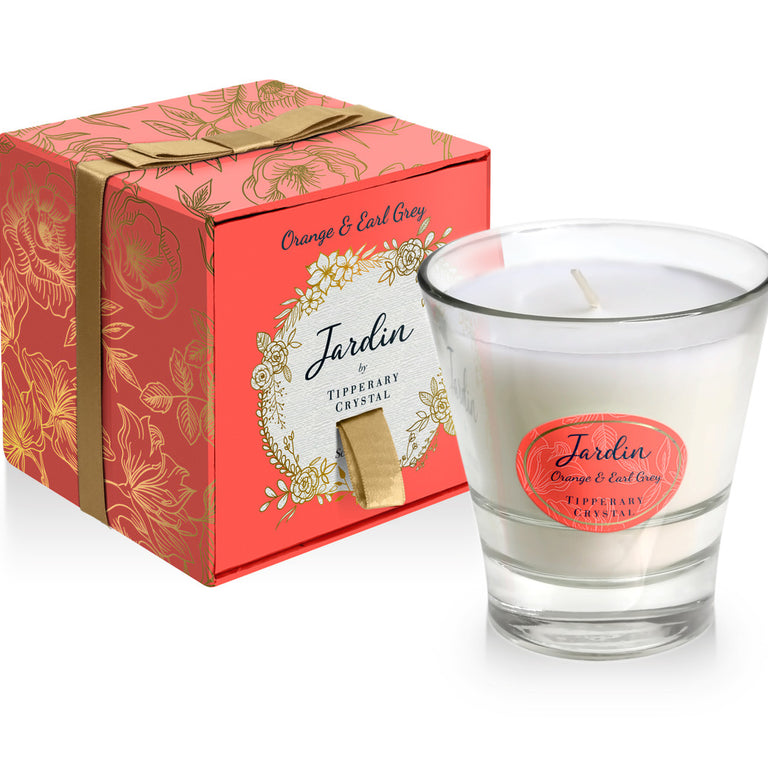 Tipperary Crystal Jardin Collection Candle - Orange & Earl Grey