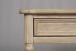 Willow 2 Drawers Console with Shelf close view picture of the curved edge