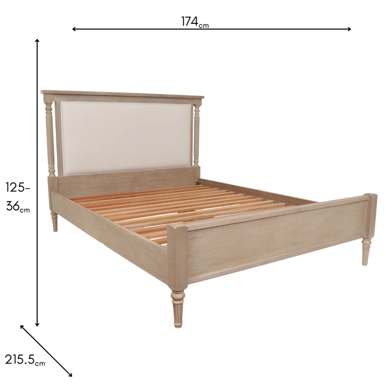 Willow 6ft″ Super King Size Bed - Wooden Timber Wash Bed
