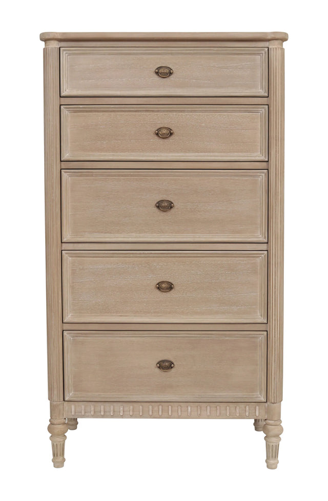 Willow Chest of 5 Drawers Tall Boy - Bedroom Furniture Collection