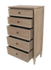 Willow Chest of 5 Drawers Tall Boy picture with opened drawers