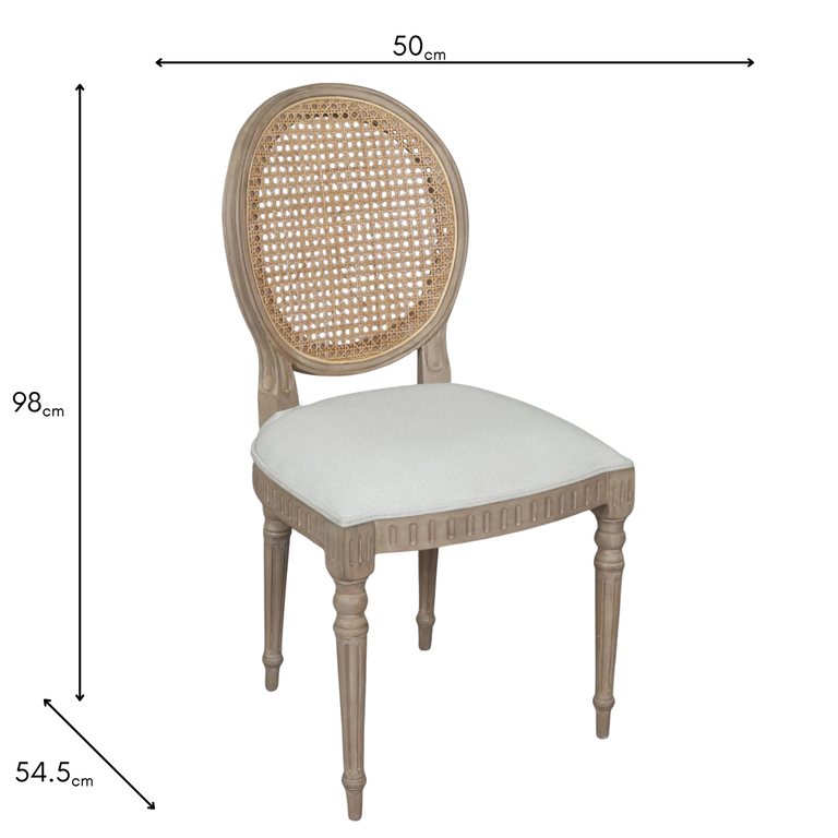 Willow Dining Chair Set of 2 Timber Wash - Wooden Kitchen Chairs Collection