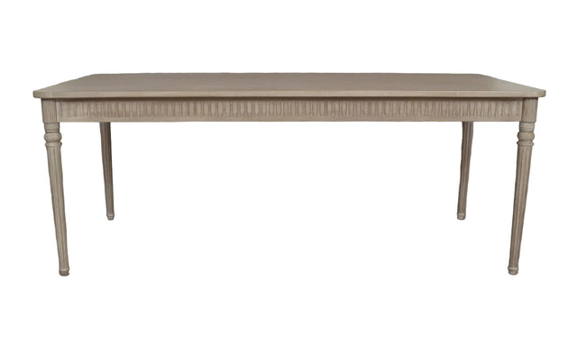 Willow Dining Table 200cm Timber Wash - Rectangular Wooden Table