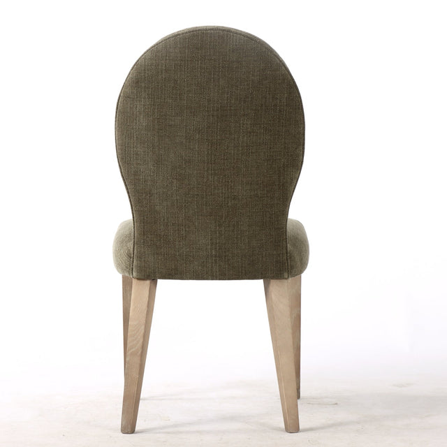 Willow Fabric Dining Chair Green Set of 2 - Green Fabric Kitchen Chairs Set