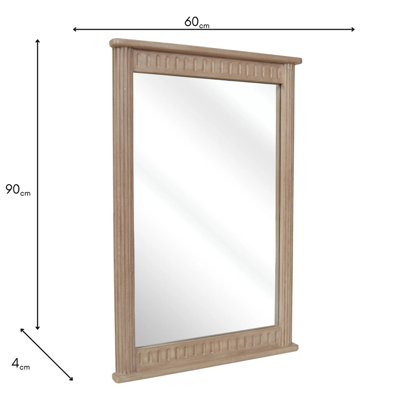 Willow Mirror Timber Wash - Wooden Mirror Collection