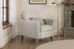 Winnie Accent Chair Mustard close view life style picture in the living room