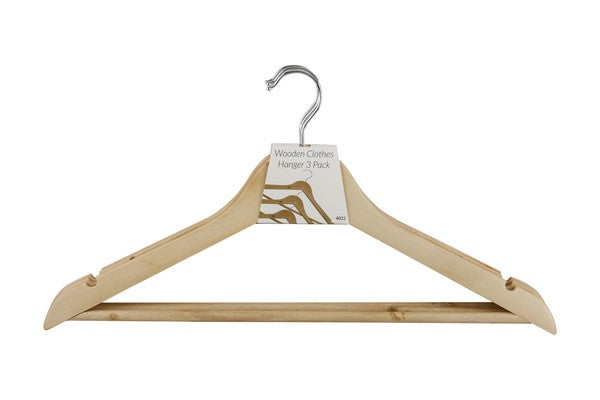 Wooden Clothes Hangers 45 cm Pack of 3