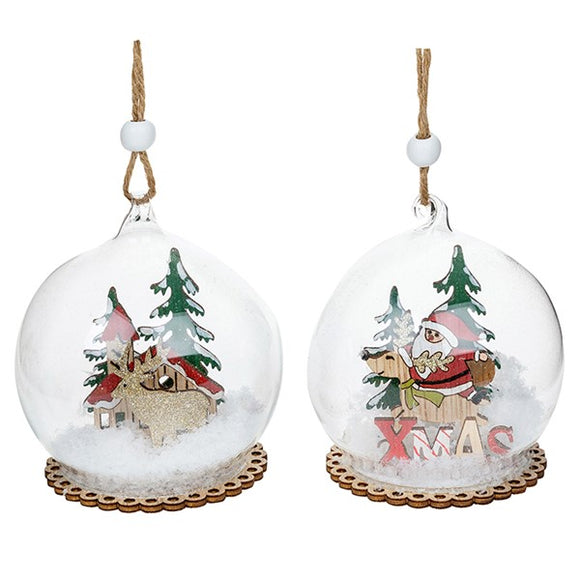 Elevate your holiday decor with the Xmas Craft Santa & Reindeer Hanging Dome Assortment. Add a touch of festive charm to your space with these delightful hanging domes featuring Santa Claus and his reindeer.