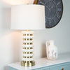 Yara travertine table lamp shown from another angle (3)