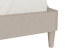 Cream ash veneer king bed base with elegant design.