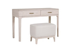 Vanity makeup table with spacious storage drawers.