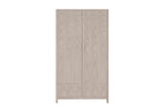 Elegant cream ash veneer wardrobe for modern interiors.