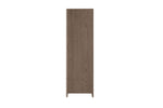 Spacious ash veneer wardrobe with sleek metal handle.