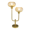 Zeynep table lamp with gold-toned branching metal frame and textured globe shades