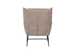 Chic black-legged Ziggy Accent Chair in mink
