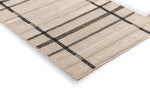 Brink & Campman Zona Line Outdoor Rug Charcoal flatweave beige rug with charcoal stripes