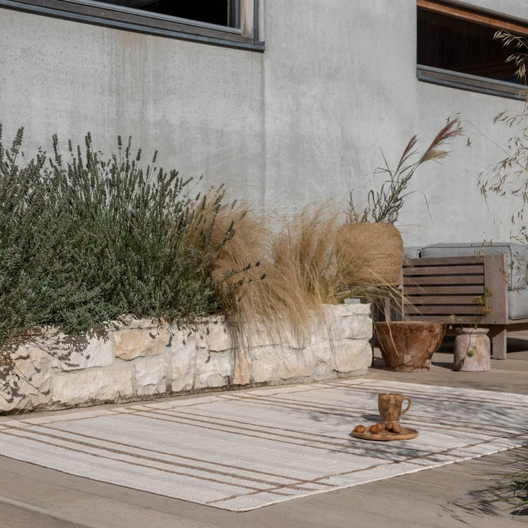 Brink & Campman Zona Line Outdoor Rug Sesame