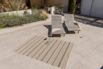 Brink & Campman Zona Stitch Outdoor Rug Olive lifestyle picture