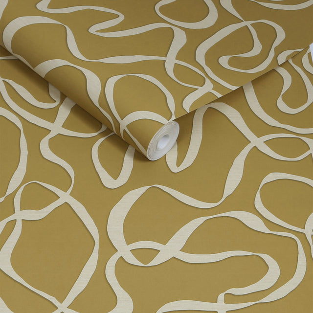 Made Varri Wallpaper Ochre - Home Decor Wallpaper Collection