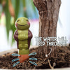 Terracotta garden toad for watering herbs
