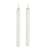 3D Flame LED Taper Candle Set, Ivory, 25cm picture on the white background