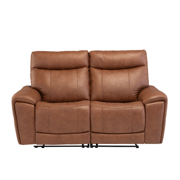 Comfortable two seater recliner sofa Camilla with USB charging ports.