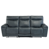 Luxurious 3 seater sofa with electric recliner in vintage blue
