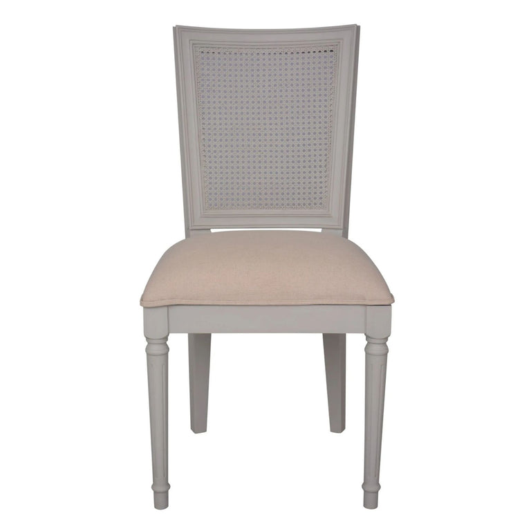 Sofia Upholstered Rattan Square Back Dining Chair