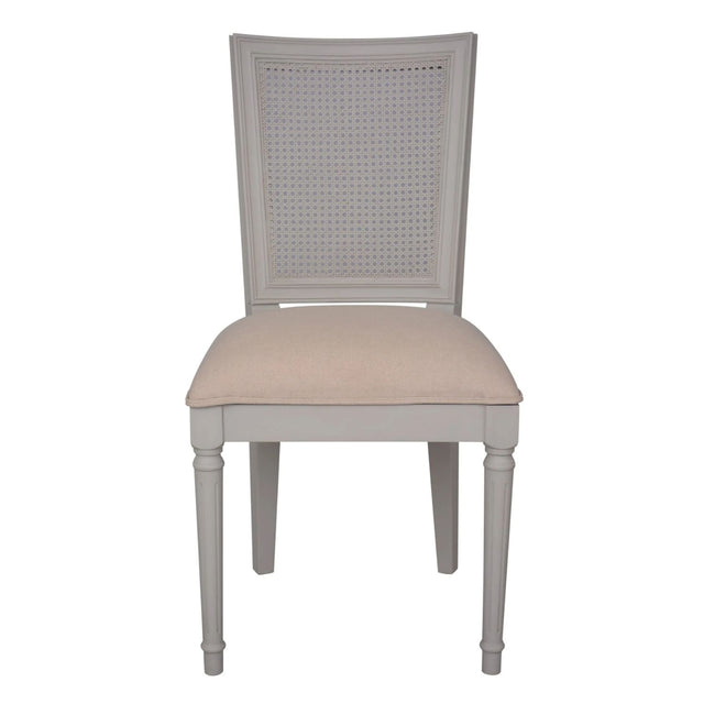 Sofia Upholstered Rattan Square Back Dining Chair