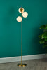Bombazine 3 Light Floor Lamp Natural Brass life style picture