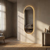 Modena gold LED backlit runway mirror shown from another angle (2)
