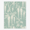 Wisteria Trails floral wallpaper in duck egg blue